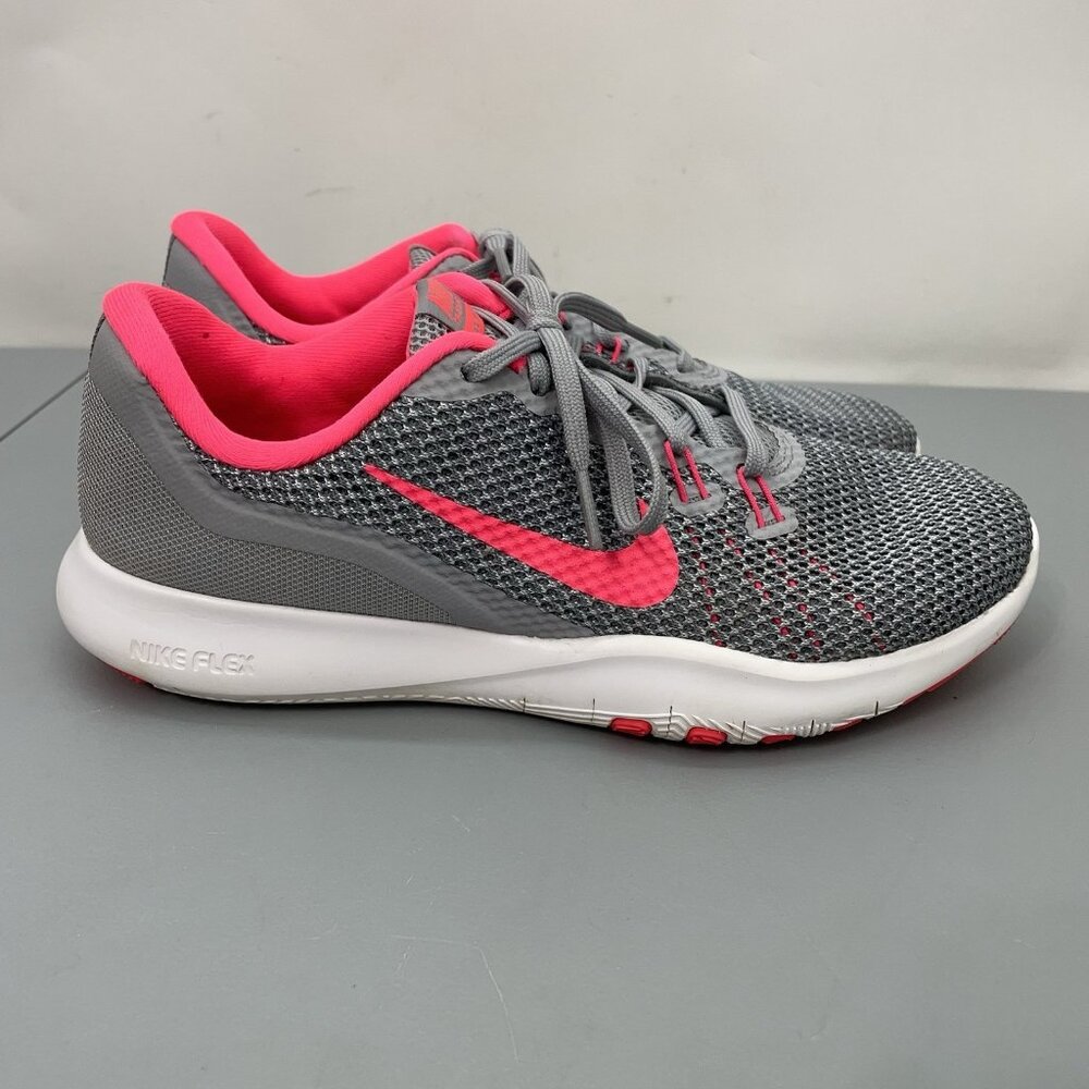 Nike Flex TR Trainer 7 Sneakers Shoes Training Running Gray Pink Womens 7.5